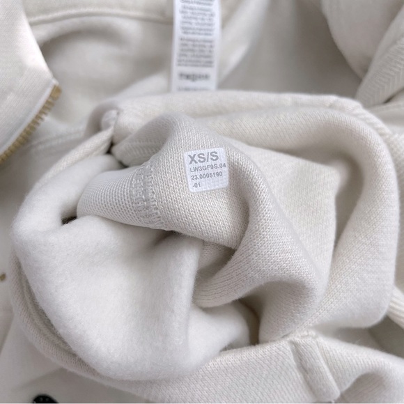 NWT Lululemon Scuba Oversized Half Zip Hoodie *Gold Zip Bone Size XS/S - Picture 6 of 10